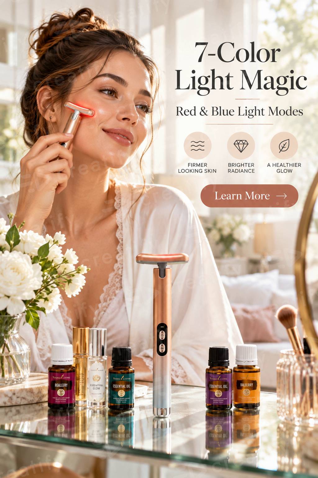"Aurawand — 7-Color LED Light Therapy Wand"
